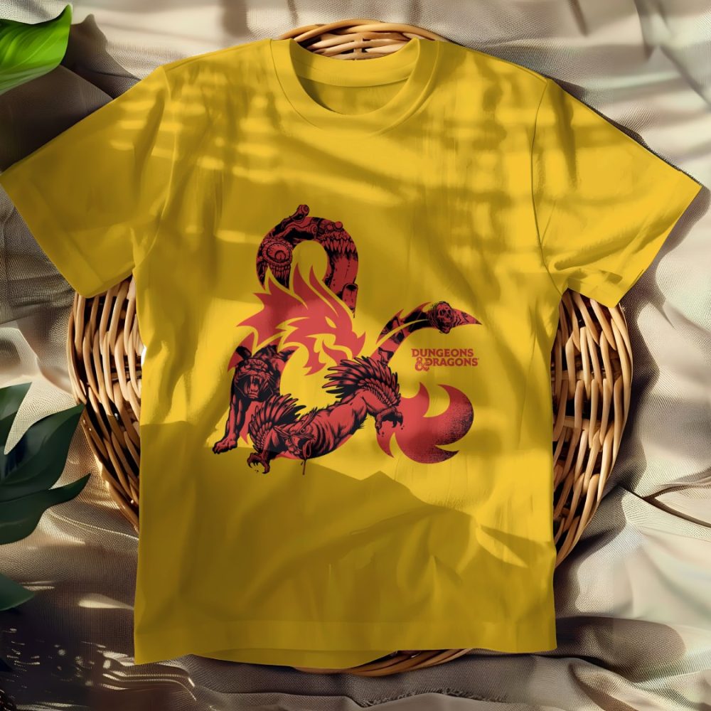 T-shirt Femme Dungeons & Dragons avec un design de D&D Sigle Dragons