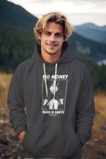 Sweat-shirt à capuche Homme Monopoly avec un design de Monopoly No Money blanc