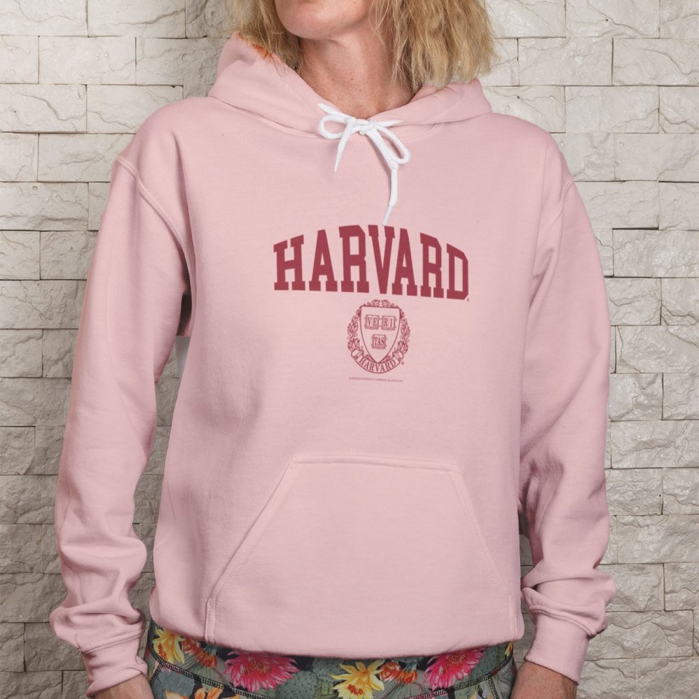 Sweat-shirt à capuche Femme Harvard avec un design de Harvard Écusson rouge