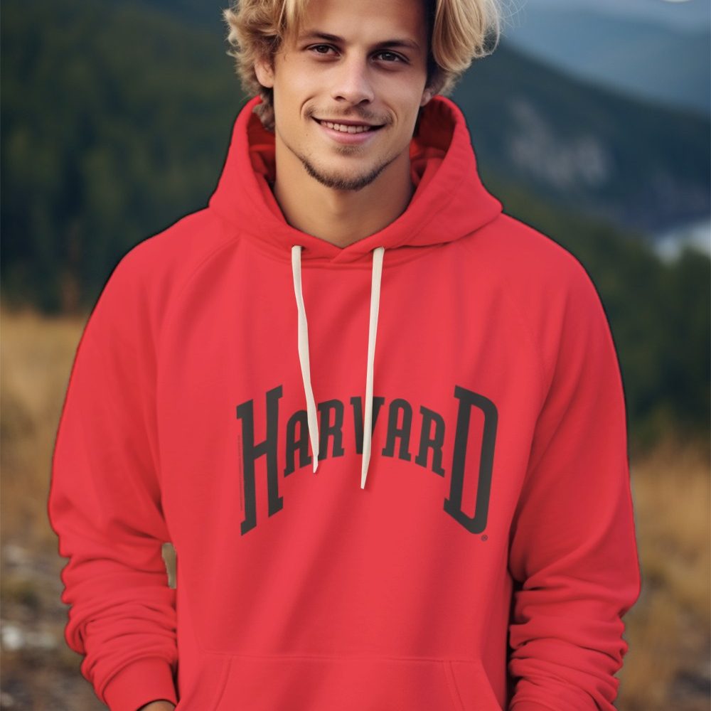 Sweat-shirt à capuche Homme Harvard avec un design de Harvard Arc noir