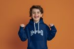 Pull à capuche Enfant Harvard avec un design de Harvard Arc blanc