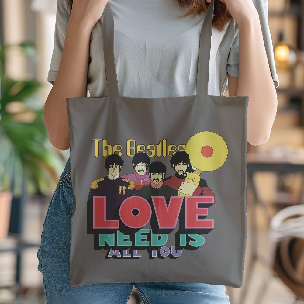 Tote bag coton bio The Beatles avec un design de The Beatles All You Need Is Love