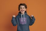 Pull à capuche Enfant Monopoly avec un design de Monopoly Pions violet