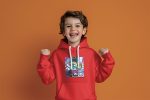 Pull à capuche Enfant Monopoly avec un design de Monopoly Symbols noir