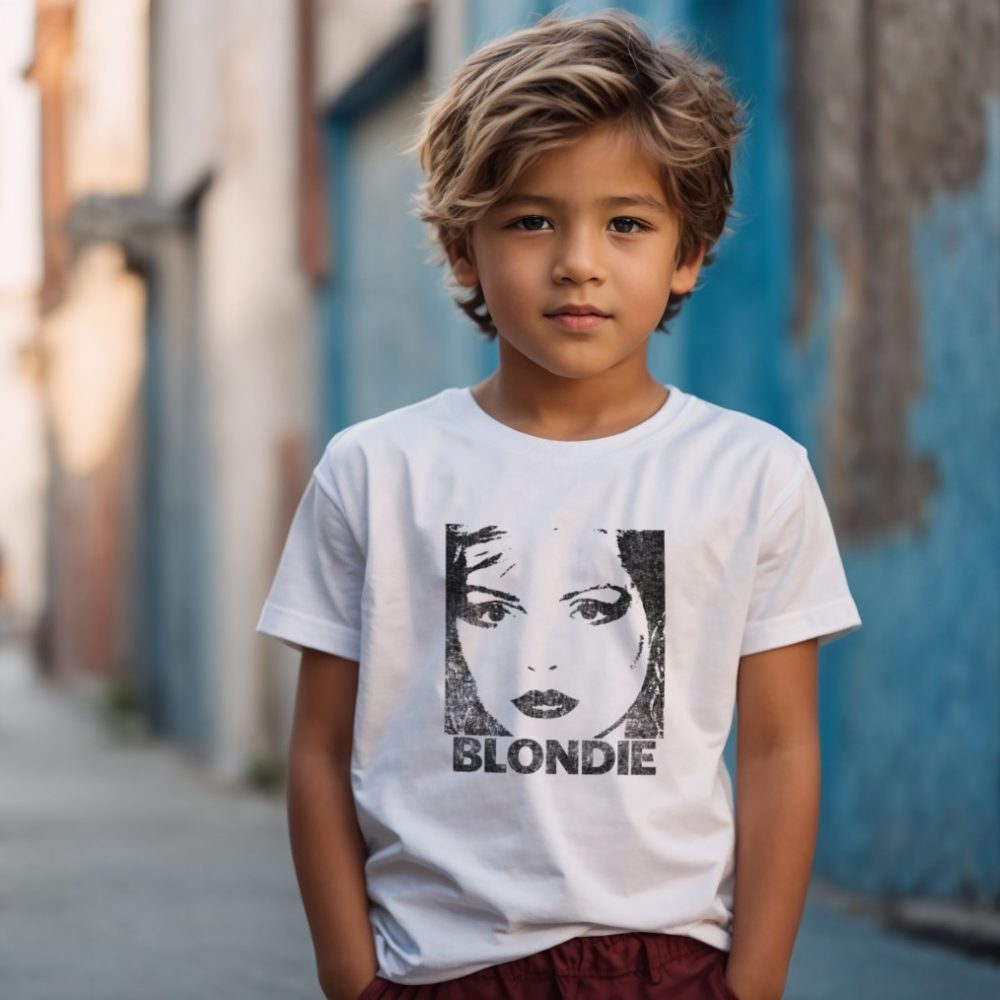 T-shirt Enfant Blondie avec un design de Blondie Visage noir
