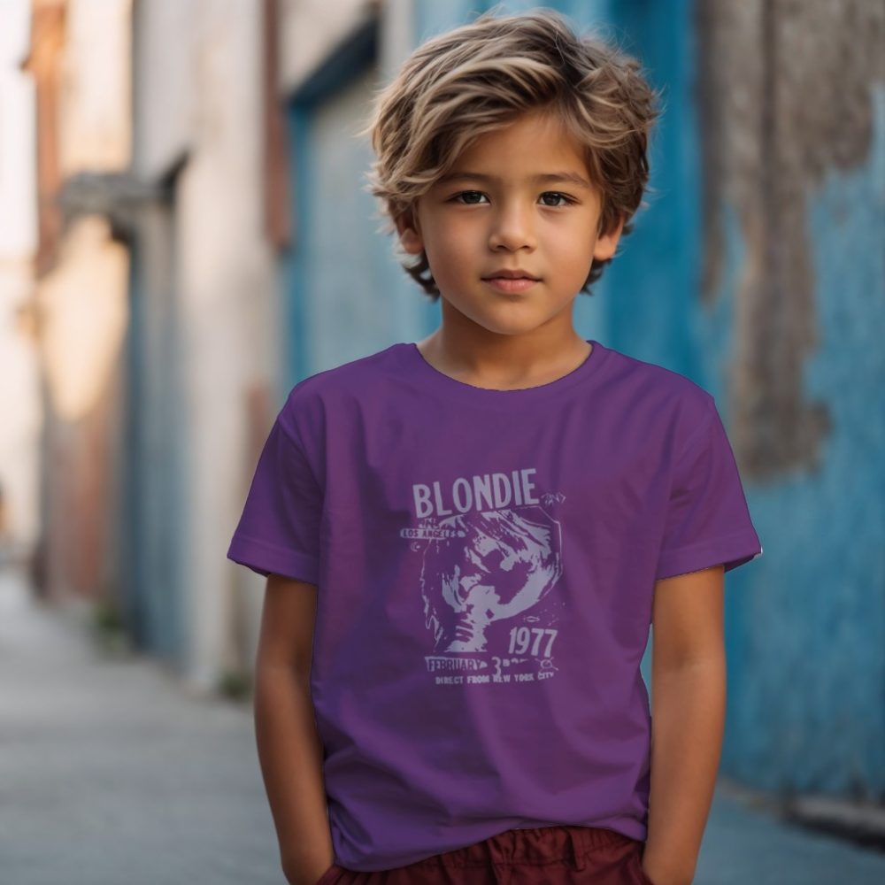 T-shirt Enfant Blondie avec un design de Blondie 1977 lilas