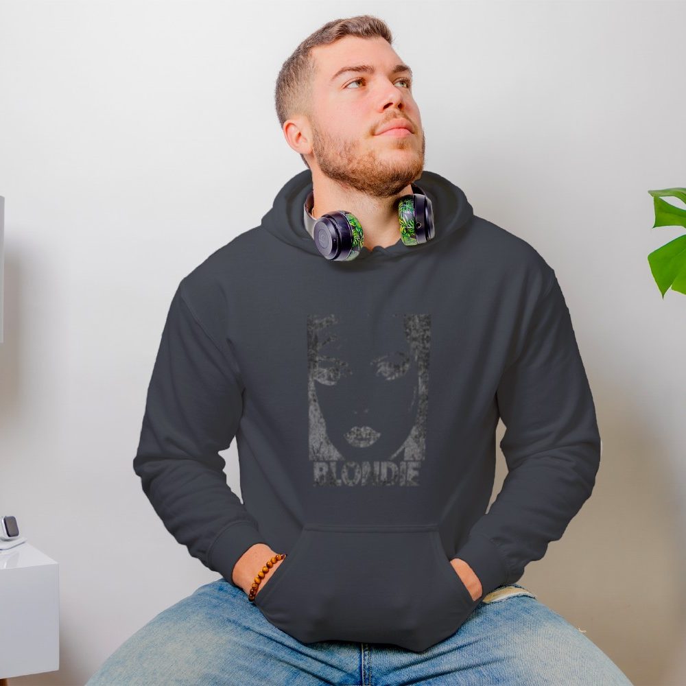 Sweat-shirt à capuche Homme Blondie avec un design de Blondie Visage noir