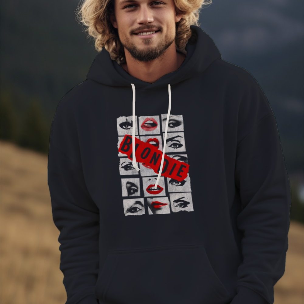 Sweat-shirt à capuche Homme Blondie avec un design de Blondie blanc