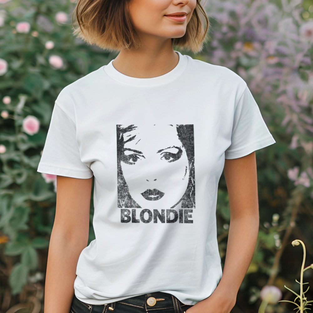 T-shirt Femme Blondie avec un design de Blondie Visage noir