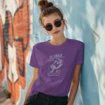 T-shirt Femme Blondie avec un design de Blondie 1977 lilas