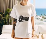T-shirt oversize coton bio Femme Bowie avec un design de Bowie noir