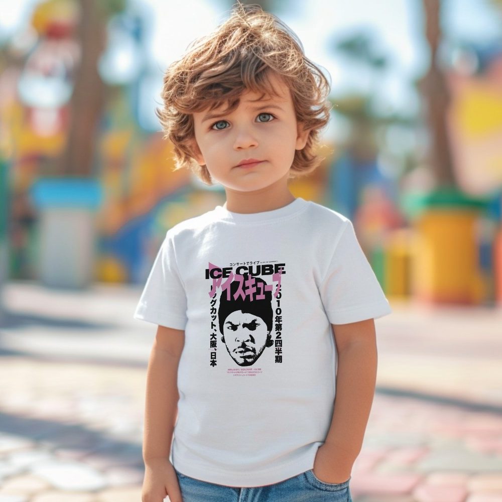 T-shirt coton bio Bébé Ice Cube avec un design de Ice Cube Live Japan