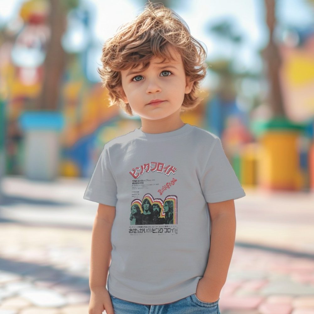 T-shirt coton bio Bébé PINK FLOYD avec un design de Pink Floyd Japon vert