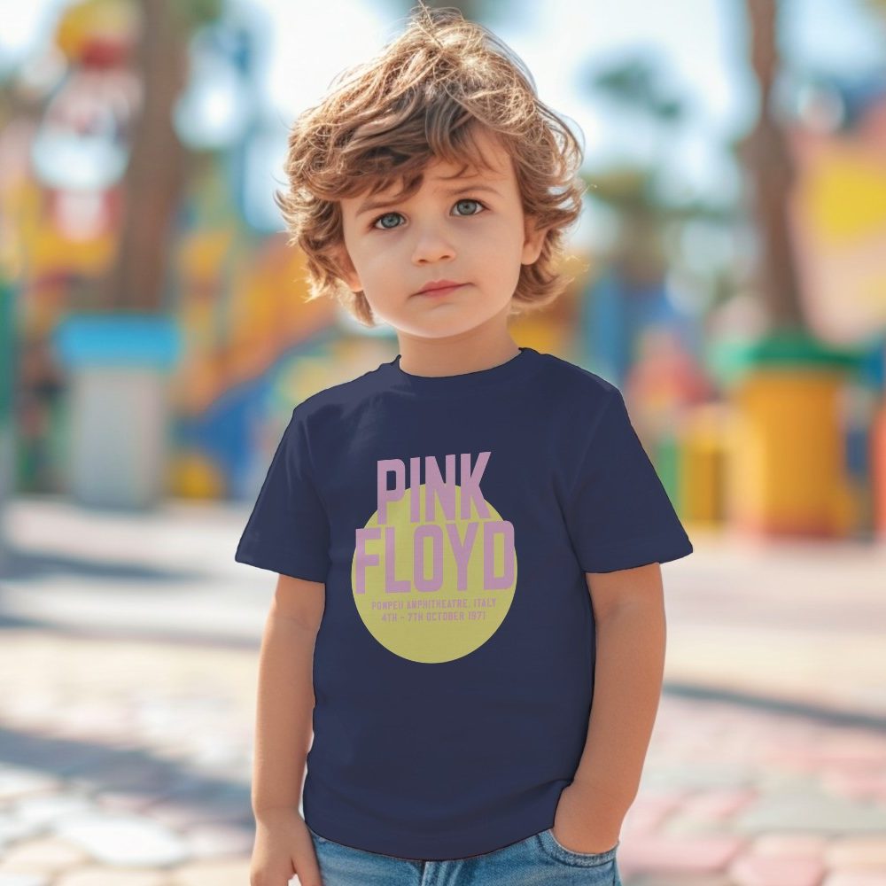 T-shirt coton bio Bébé PINK FLOYD Femme avec un design de Pink Floyd Italy 71 rose jaune