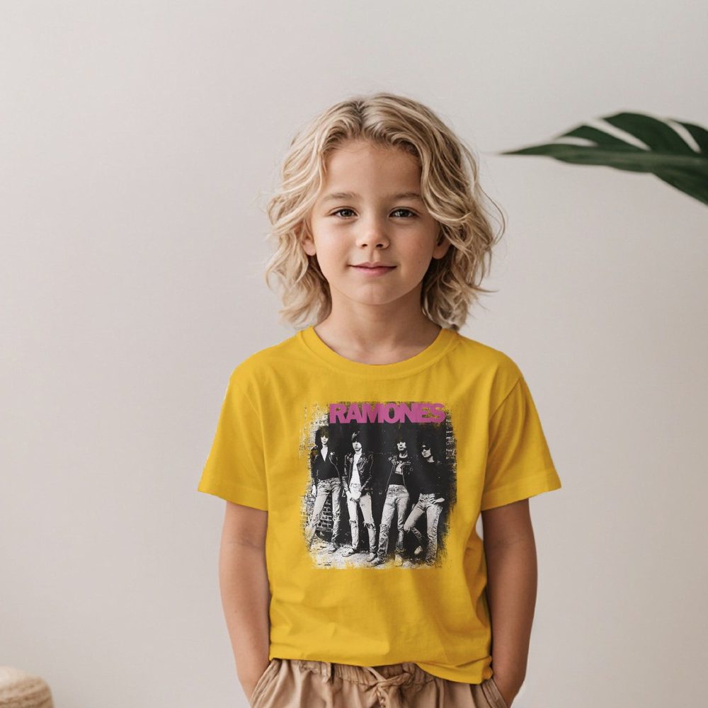T-shirt Enfant Ramones avec un design de Ramones Groupe noir
