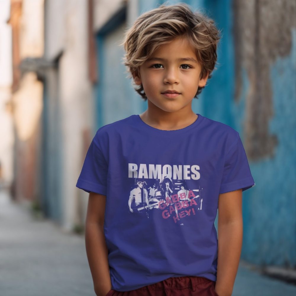 T-shirt Enfant Ramones avec un design de Ramones Gabba Gabba Hey