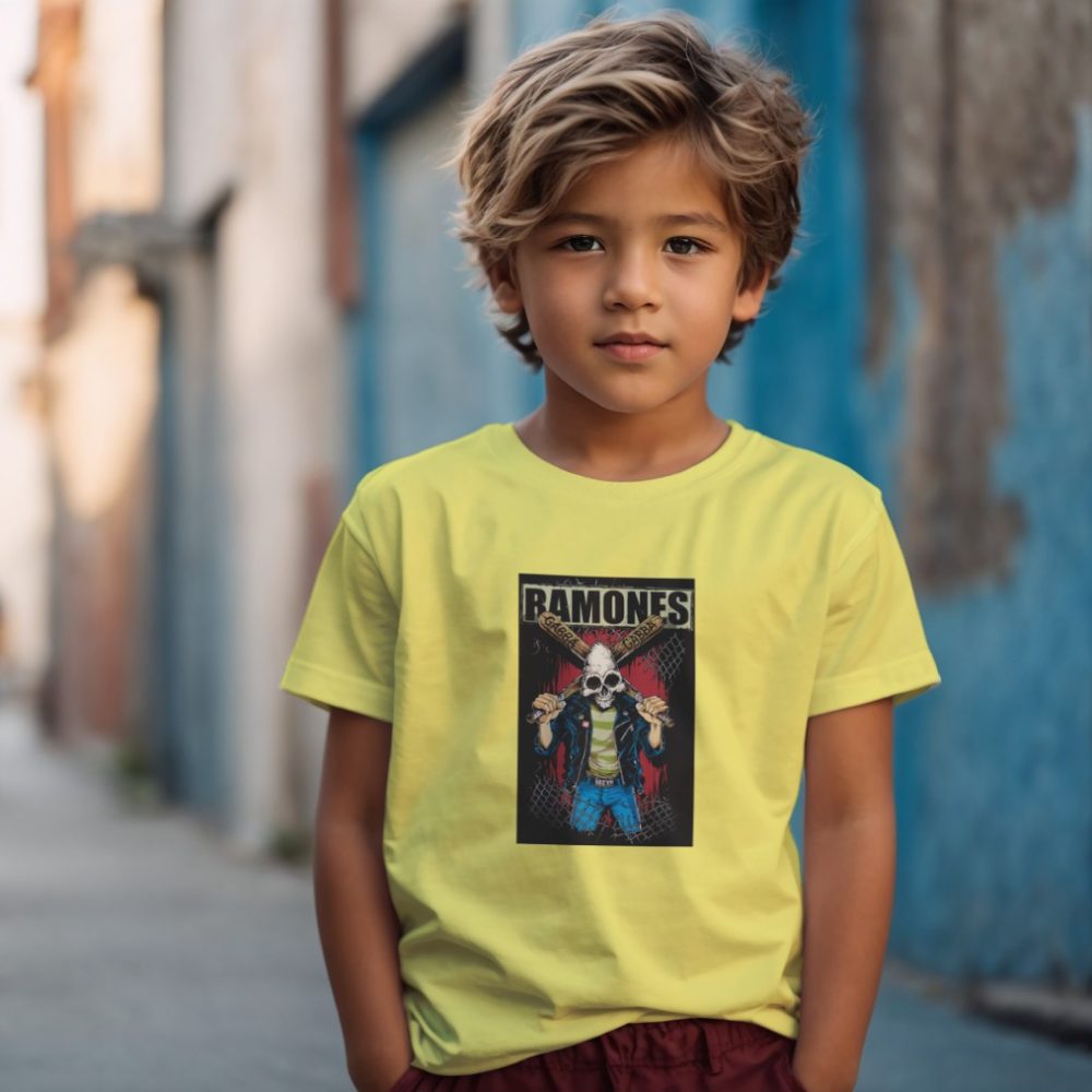 T-shirt Enfant Ramones avec un design de Ramones Squelette Gabba Gabba
