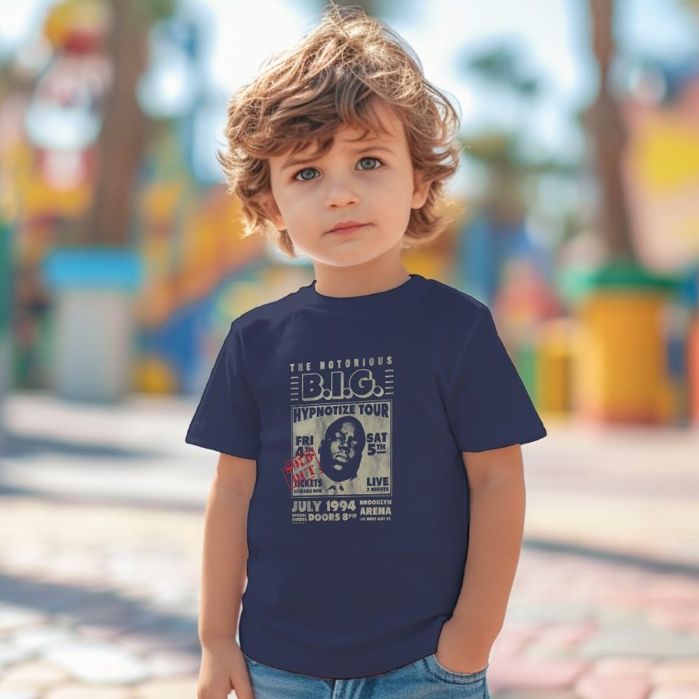 T-shirt coton bio Bébé The notorious B.I.G avec un design de The Notorious B.I.G. Hypnotize Tour beige