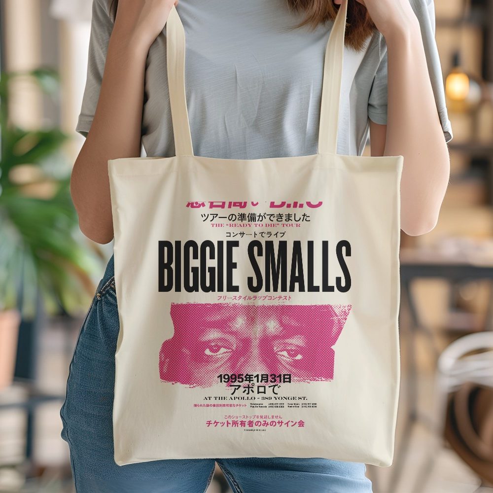 Tote bag coton bio The notorious B.I.G avec un design de The Notorious B.I.G. Biggie Smalls