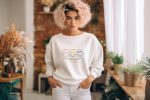 Sweat oversize coton bio Femme Smiley World avec un design de Smiley World Spread Positivity