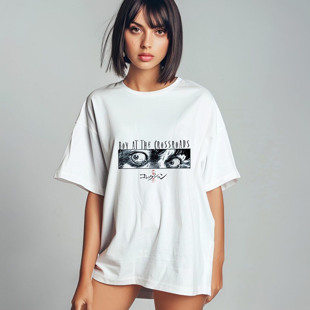 T-shirt oversize coton bio Femme Junji Ito Collection avec un design de Junji Ito Collection Look