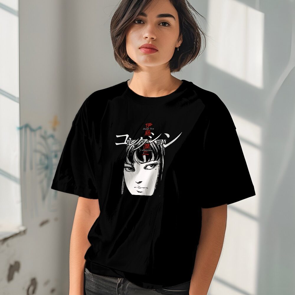 T-shirt oversize coton bio Femme Junji Ito Collection avec un design de Junji Ito Collection Face