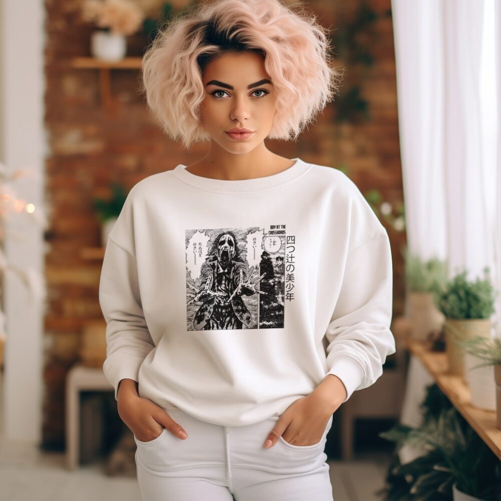 Sweat oversize coton bio Femme Junji Ito Collection avec un design de Junji Ito Collection Crossroads