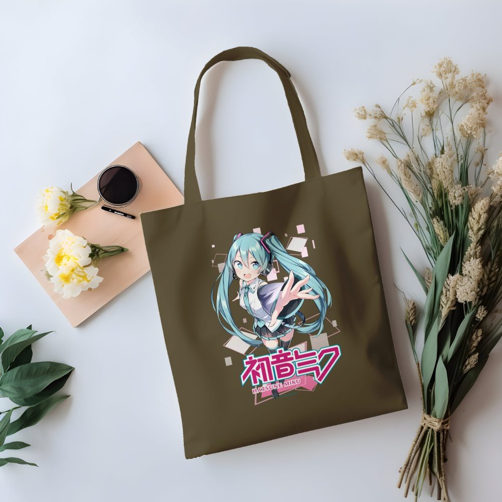 Tote bag coton bio Hatsune Miku avec un design de Hatsune Miku Losanges