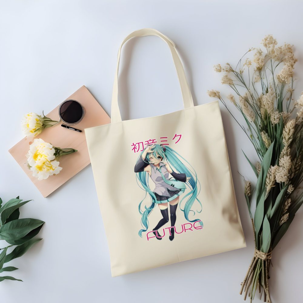 Tote bag coton bio Hatsune Miku avec un design de Hatsune Miku Future