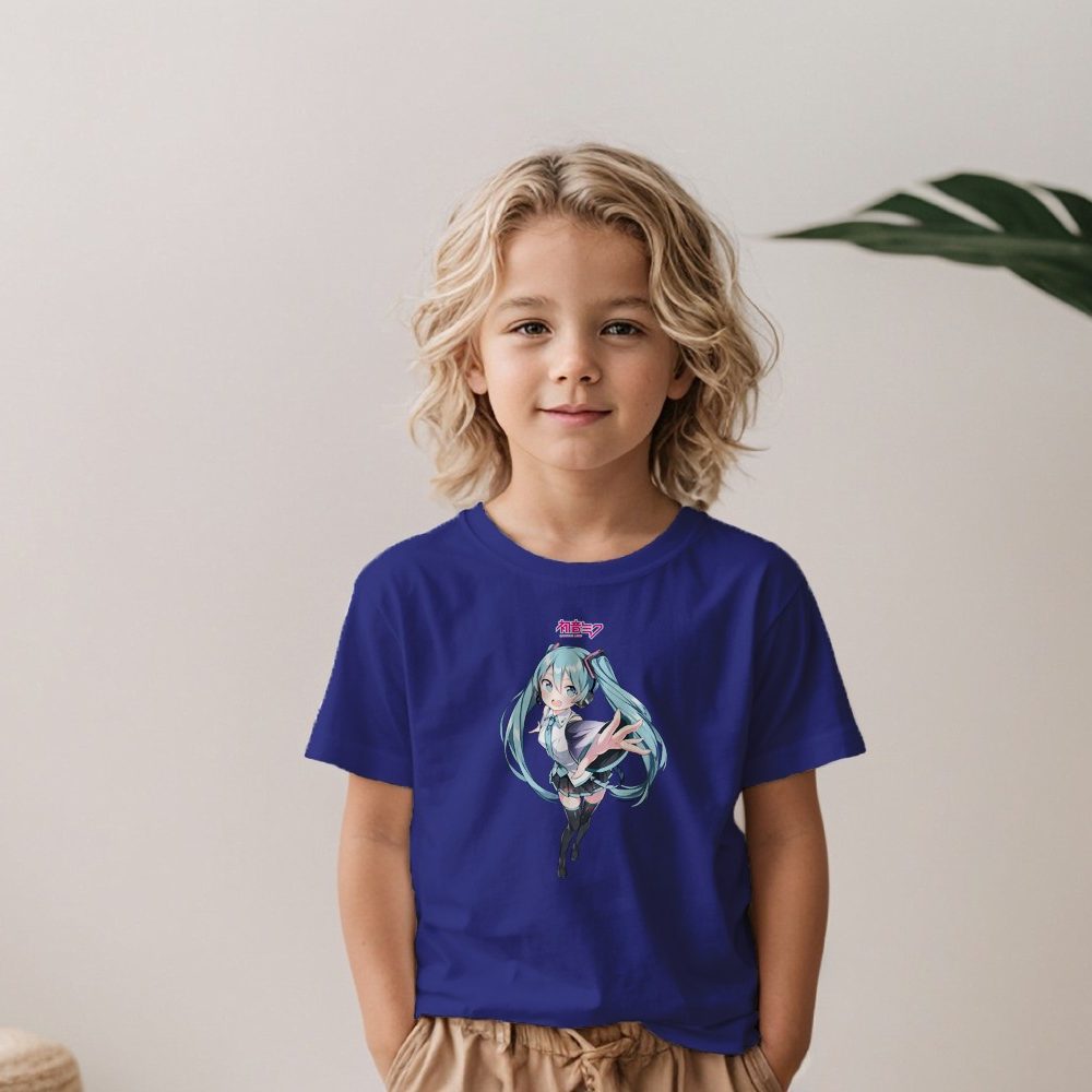 T-shirt Enfant Hatsune Miku avec un design de Hatsune Miku Vedette couleur