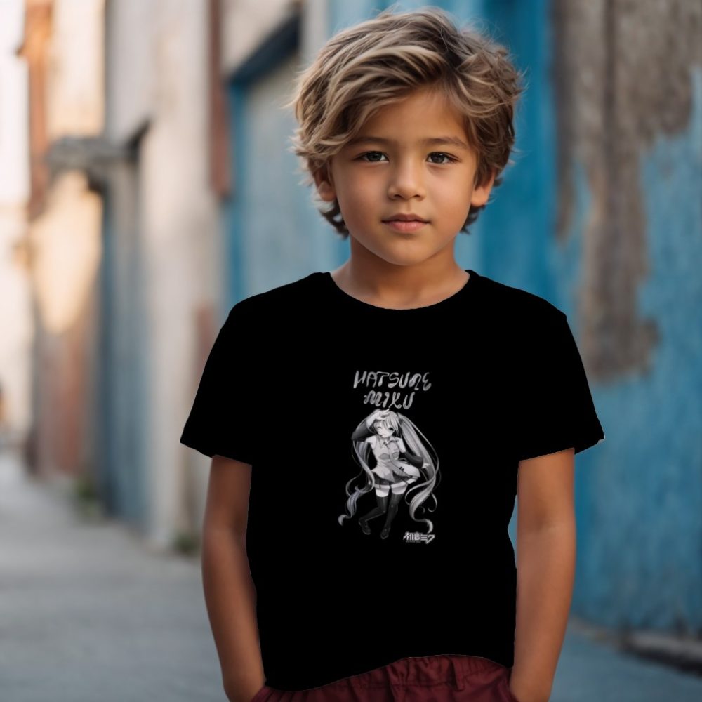 T-shirt Enfant Hatsune Miku avec un design de Hatsune Miku White Art