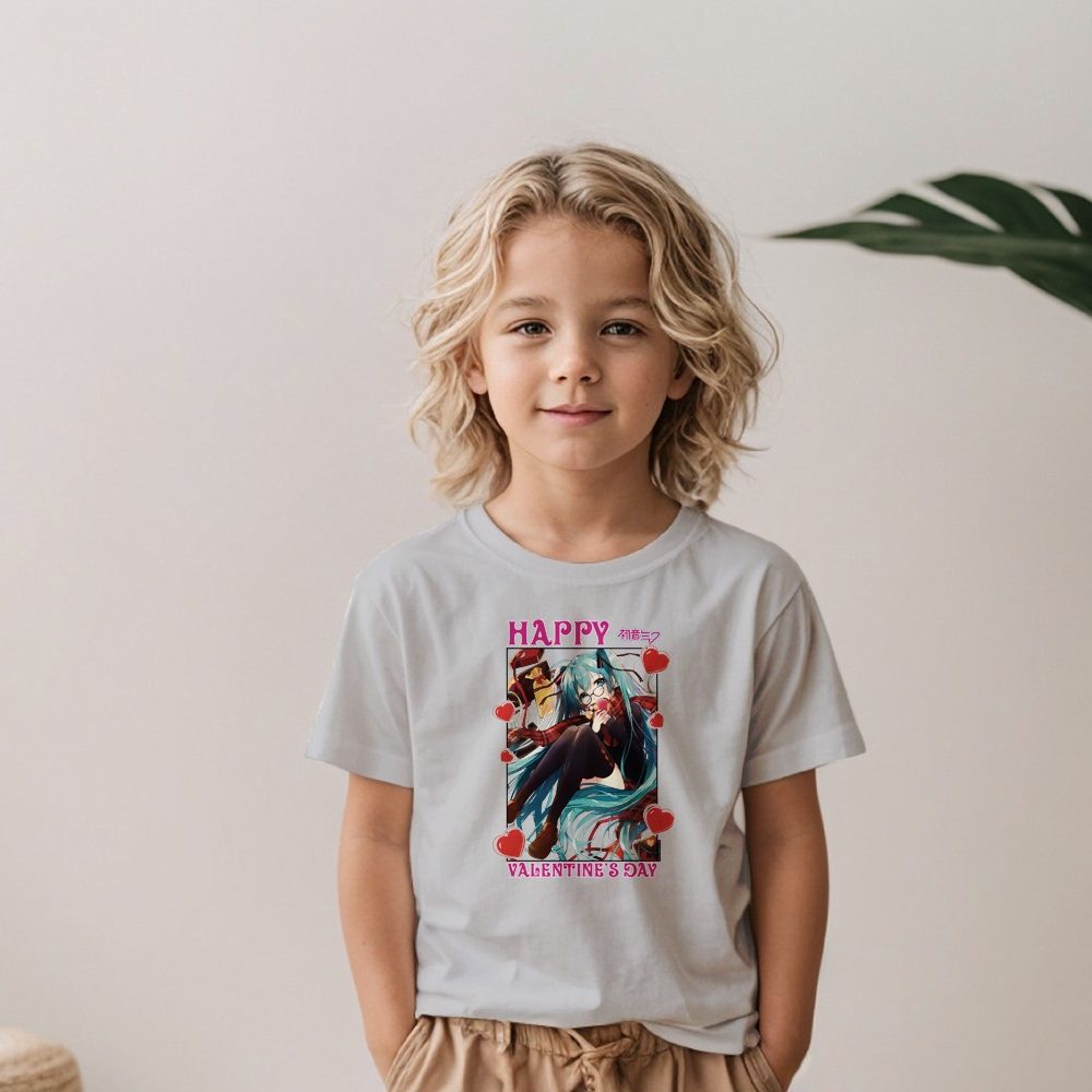 T-shirt Enfant Hatsune Miku avec un design de Hatsune Miku Valentine