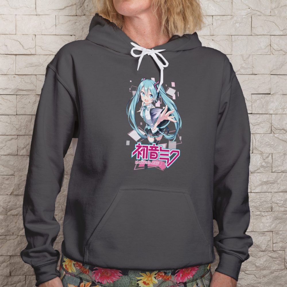 Sweat-shirt à capuche Femme Hatsune Miku avec un design de Hatsune Miku Losanges
