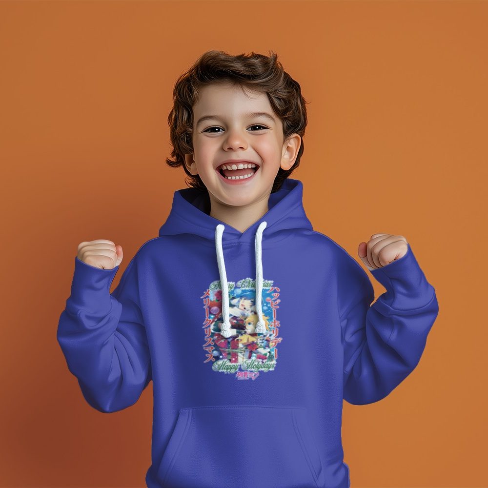 Pull à capuche Enfant Hatsune Miku avec un design de Hatsune Miku Christmas Holidays
