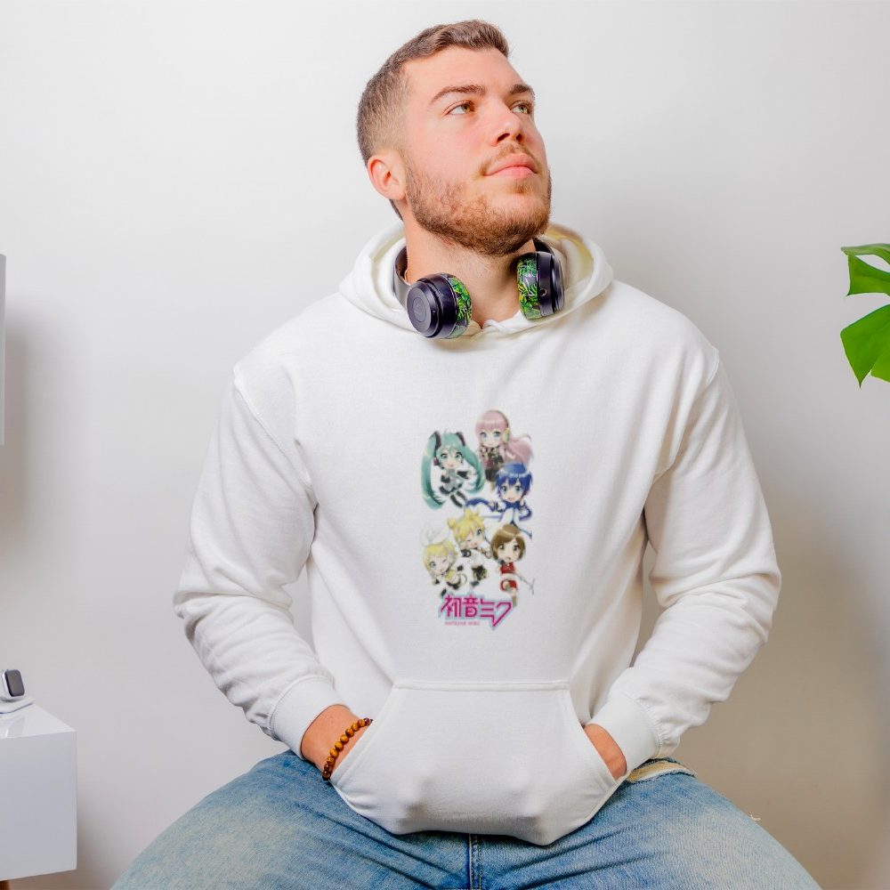Sweat-shirt à capuche Homme Hatsune Miku avec un design de Hatsune Miku Crew