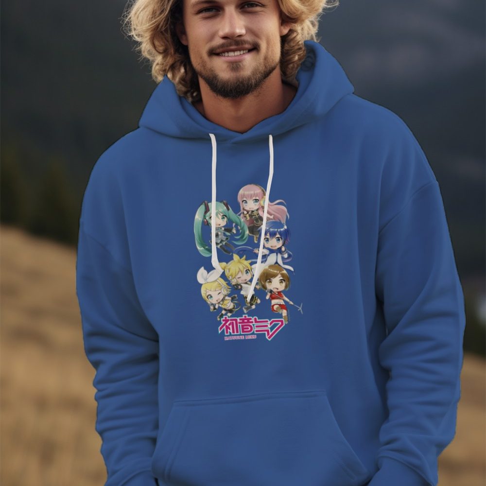 Sweat-shirt à capuche Homme Hatsune Miku avec un design de Hatsune Miku Crew