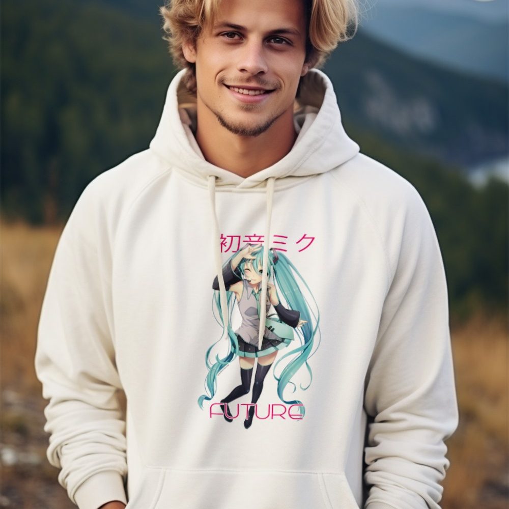Sweat-shirt à capuche Homme Hatsune Miku avec un design de Hatsune Miku Future