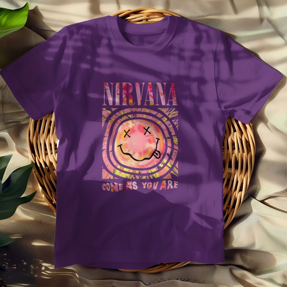 T-shirt Femme Nirvana avec un design de Nirvana Come As You Are rose