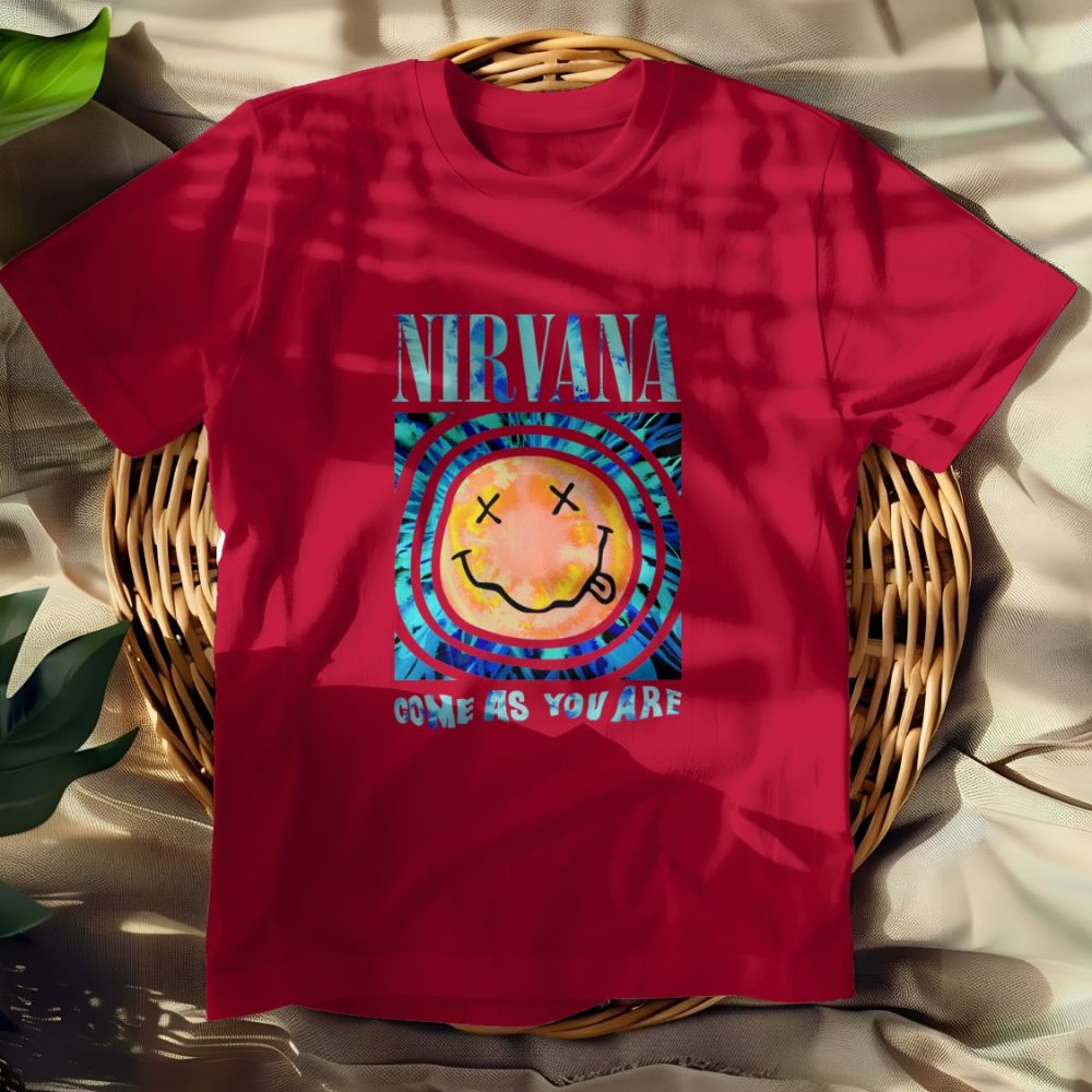 T-shirt Femme Nirvana avec un design de Nirvana Come As You Are bleu