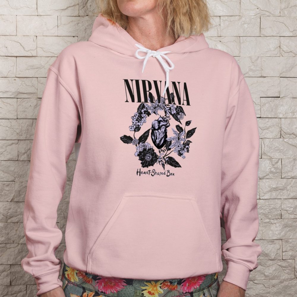 Sweat-shirt à capuche Femme Nirvana avec un design de Nirvana Heart-Shaped Box