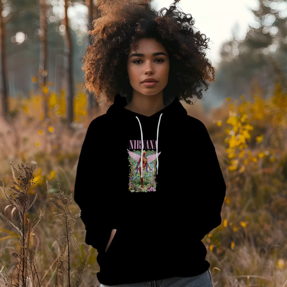 Sweat-shirt à capuche Femme Nirvana avec un design de Nirvana In Utero couleurs