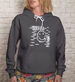 Sweat-shirt à capuche Femme Nirvana avec un design de Nirvana Negative Creep blanc