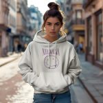 Sweat-shirt à capuche Femme Nirvana avec un design de Nirvana Smiley Artwork mauve