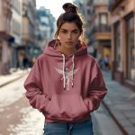 Sweat-shirt à capuche Femme Nirvana avec un design de Nirvana In Utero blanc