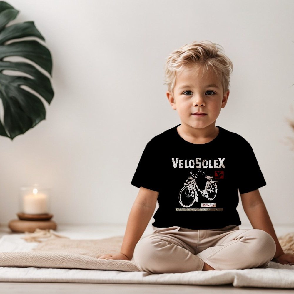 T-shirt coton bio Bébé Solex avec un design de Solex Révolutionnaire blanc