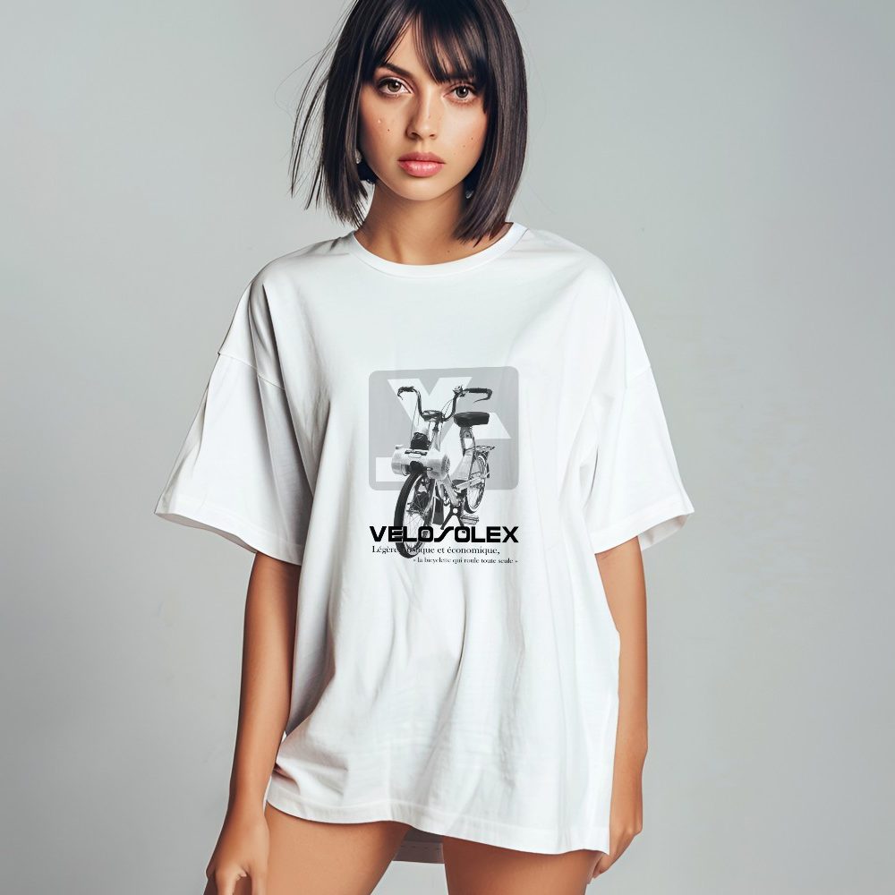 T-shirt oversize coton bio Femme Solex avec un design de Solex Vélo