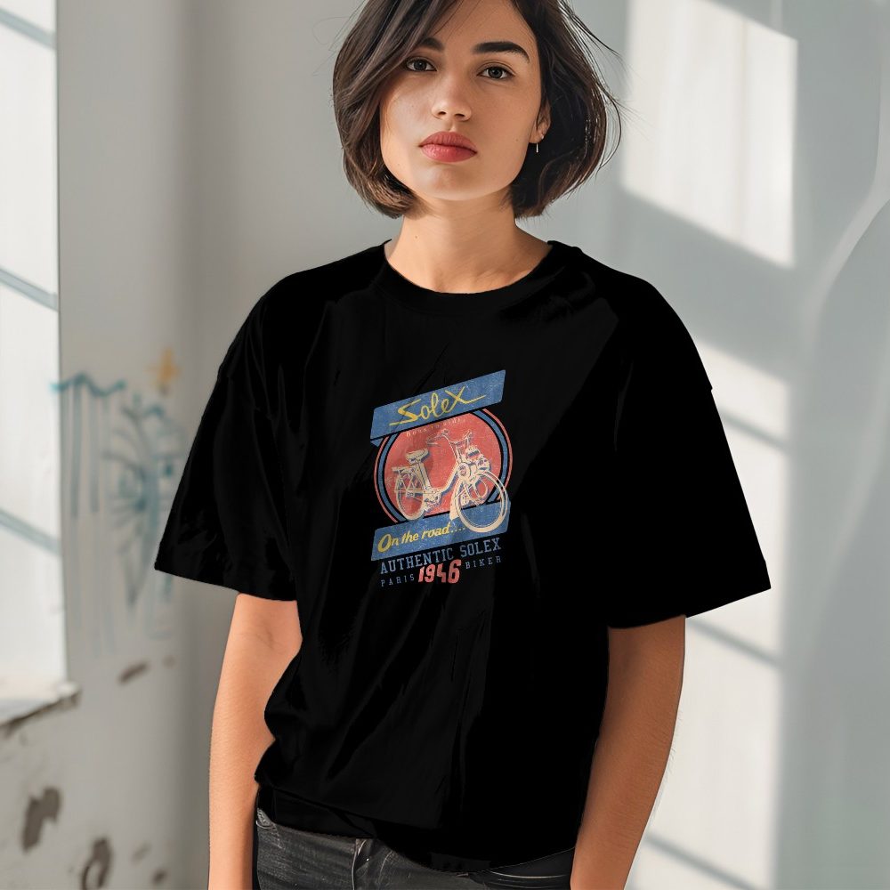 T-shirt oversize coton bio Femme Solex avec un design de Solex On The Road