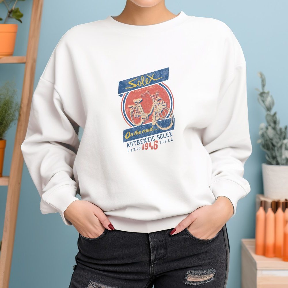 Sweat oversize coton bio Femme Solex avec un design de Solex On The Road