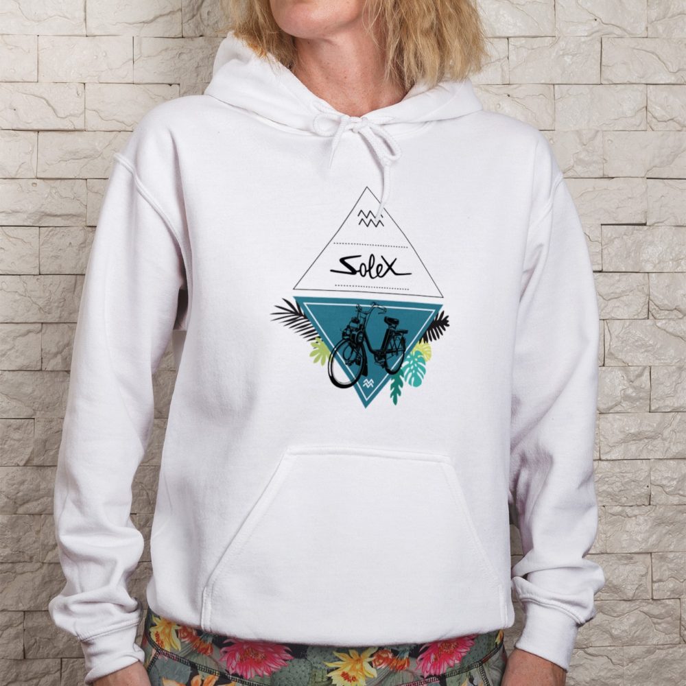 Sweat-shirt à capuche Femme Solex avec un design de Solex Triangles