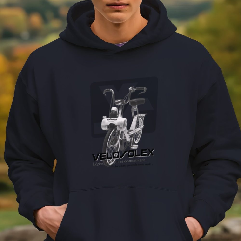 Sweat-shirt à capuche Homme Solex avec un design de Solex Vélo